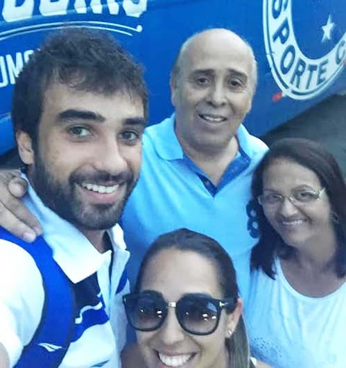 Com presença da família no estádio, Gabriel Xavier comemora estreia e vitória do Cruzeiro (Foto: Reprodução/ Instagram)