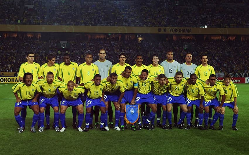 Seleção Brasileira na Copa de 2002, na Coréia e no Japão (Foto: Nelson Almeida/LANCE!Press)