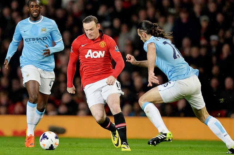 Manchester United x Manchester City (Foto: AFP)