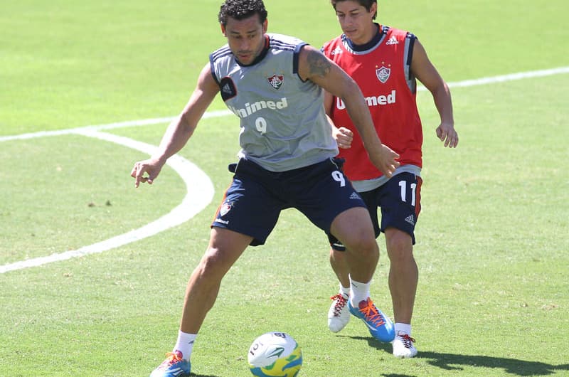 Fred e Conca - Treino do Fluminense (Foto: Bruno de Lima/ LANCE!Press)