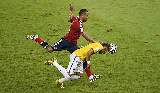 Neymar - Brasil x Colômbia (Foto: Odd Andersen/AFP)