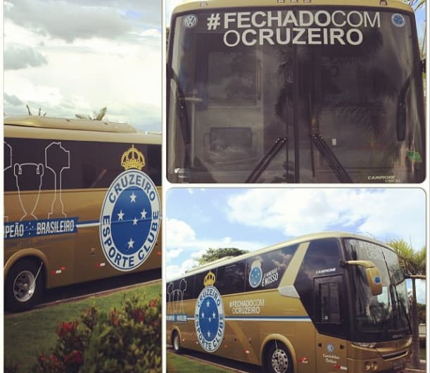 Cruzeiro apresenta novo ônibus (Foto: Cruzeiro/Reprodução)