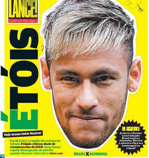 Capa do jornal LANCE! - Neymar