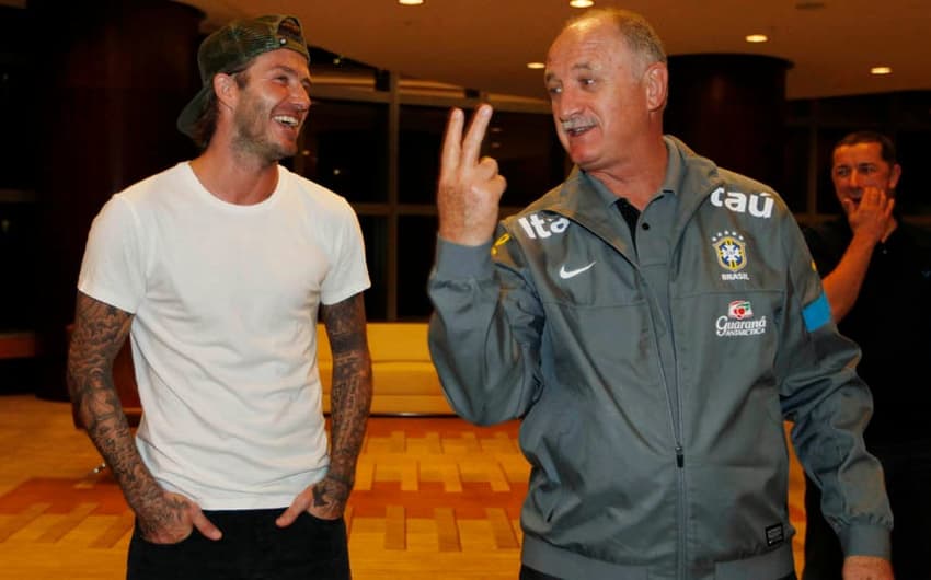 Beckham visita Seleção Brasileira em Miami (Foto: Rafael Ribeiro/ CBF)