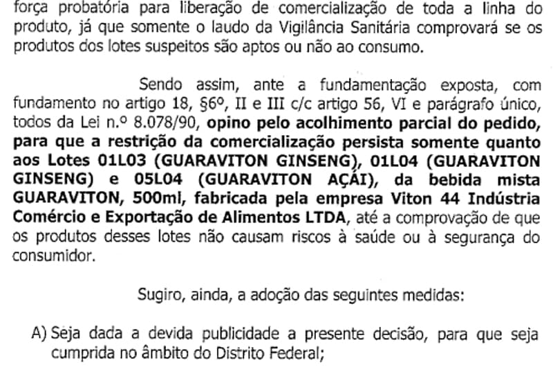 Documento Procon - Guaraviton - Botafogo (Foto: Reprodução)