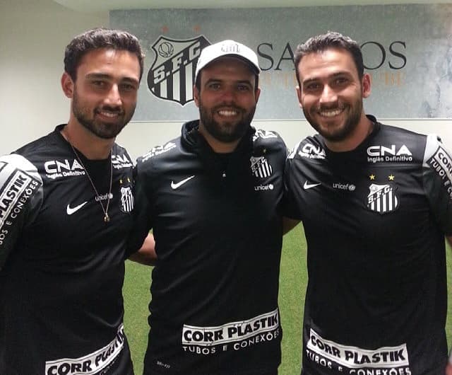 Marcelo Garrafoli, Sergio Peres e Gustavo Jorge, do Santos (Foto: Reprodução/Instagram)