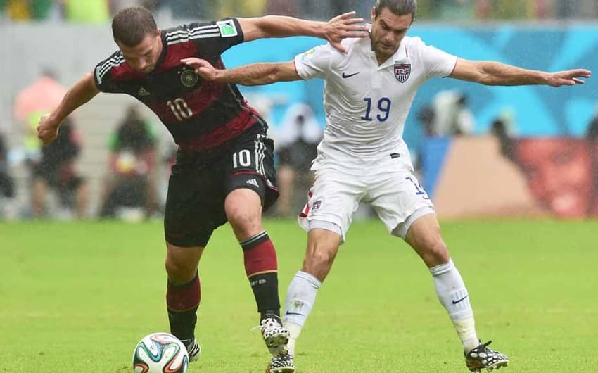 Lukas Podolski - EUA x Alemanha (Foto: Nelson Almeida/ AFP)