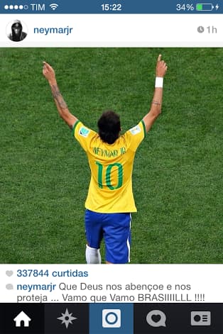 Neymar antes de Brasil x México