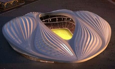 Estádio Al Wakran, do Qatar. (Foto: Divulgação)