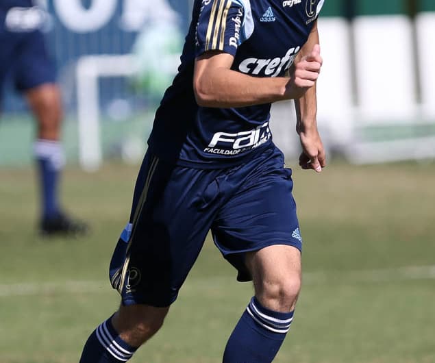 Nathan em treino do Palmeiras na Academia (foto: Cesar Greco/Ag. Palmeiras)