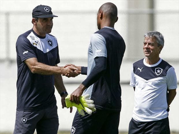 Jefferson e Ricardo Gomes (Foto: Divulgação/Botafogo)
