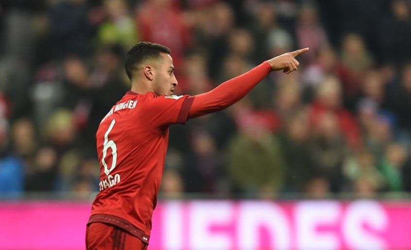 Thiago Alcântara abriu o placar para o Bayern