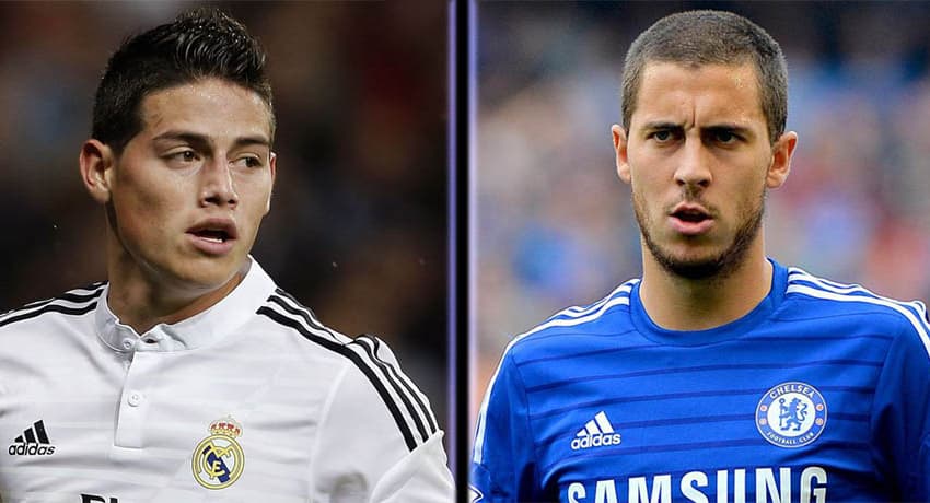 Rodríguez (Real Madrid) e Hazard (Chelsea)