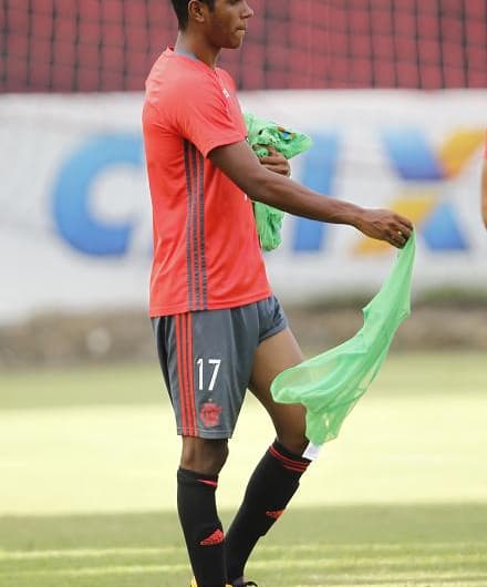 Gabriel em treino do Flamengo (Gilvan de Souza/Flamengo)