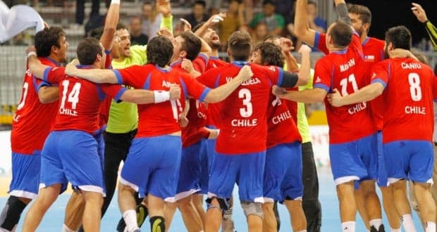 Chile perdeu para a Polônia e está fora das Olimpíadas do Rio. Foto: Divulgação PANAM Handball