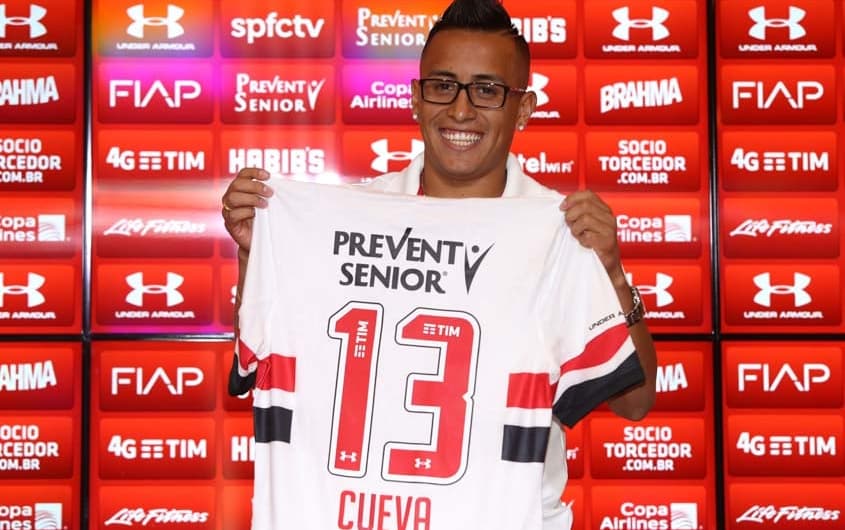 Cueva será o camisa 13 do Tricolor, mas só no Brasileirão
