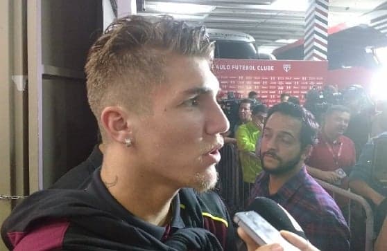 Aconselhado por Maicon e Lugano, Lyanco fez seu primeiro gol pelo São Paulo (foto: Marcio Porto)