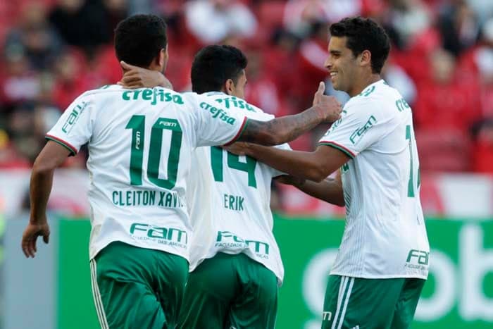 Erik fez o gol da vitória palmeirense no Beira-Rio&nbsp;