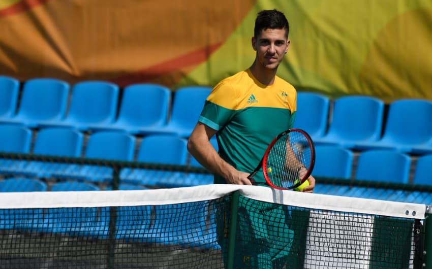 Thanasi Kokkinakis (Austrália) treina com raquete emprestada para Jogos Olímpicos