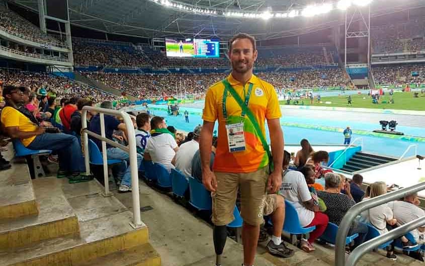 André Cintra atuando como voluntário nos Jogos-2016&nbsp;