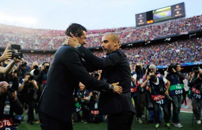 Luis Enrique e Pep Guardiola