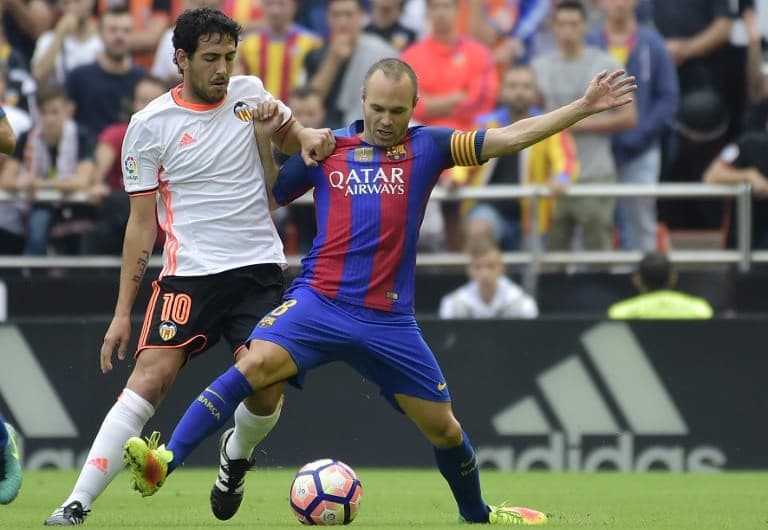 Iniesta e Parejo - Valencia x Barcelona