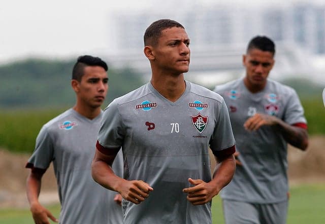 Richarlison no treino desta quarta-feira no CT Pedro Antonio (Foto: Nelson Perez/Fluminense FC)