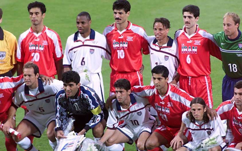 No dia 21/6/1998, Estados Unidos e Irã fizeram o Jogo da Paz na Copa do Mundo