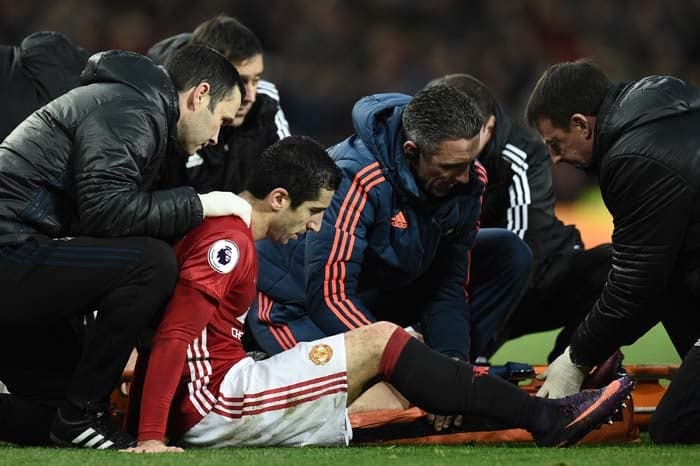 Manchester United x Tottenham - Mkhitaryan machucado