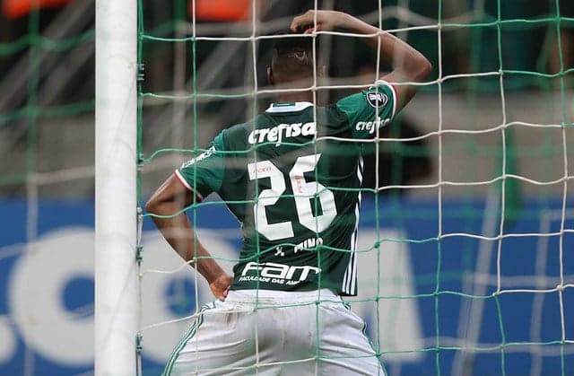 Mina dança após marcar o gol diante do Jorge Wilstermann&nbsp;