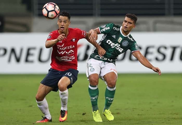 Thomaz contra o Palmeiras na Libertadores