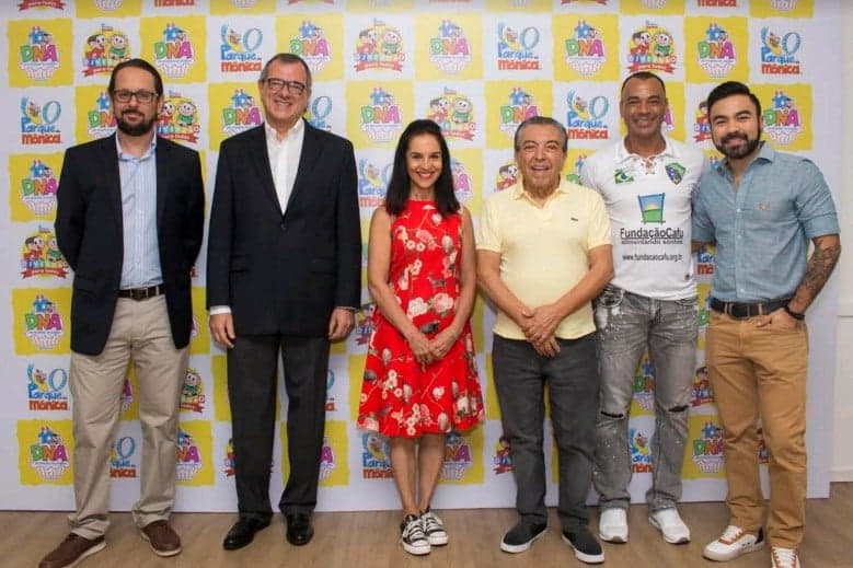 Marcelo Beraldo, Marcelo Kheirallah, Lu Alckmin Mauricio de Sousa, Cafu, e Mauro Sousa