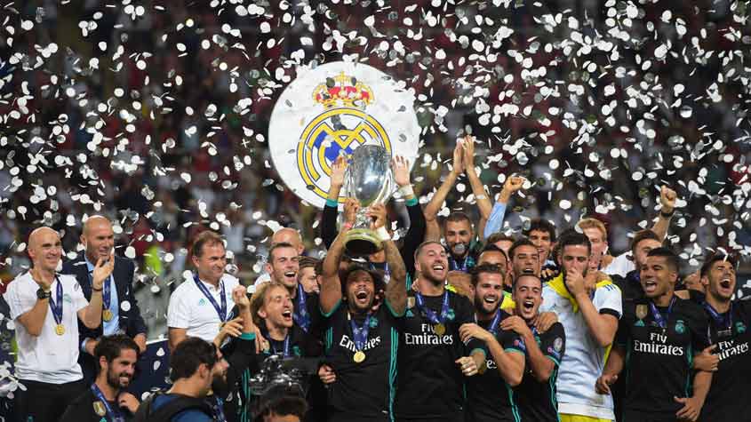 O Real Madrid derrotou o Manchester United e ficou com o título da Supercopa 2017