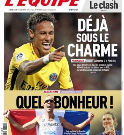 Neymar - L'Equipe: repercussão na imprensa francesa