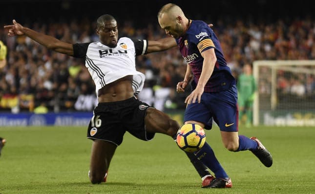 Iniesta e Kondogbia - Valencia x Barcelona