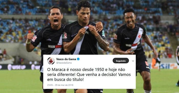 Vasco cutuca Fluminense após vitória