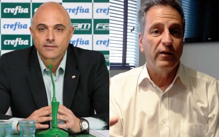 Montagem VAIVÉM - Galiotte e Landim (presidentes de Palmeiras e Flamengo)