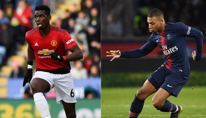 Manchester United x Paris Saint-Germain - Pogba e Mbappé