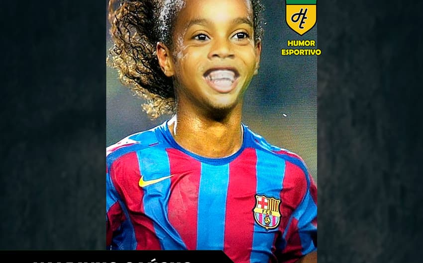 Filtro de bebê do Snapchat - Ronaldinho Gaúcho