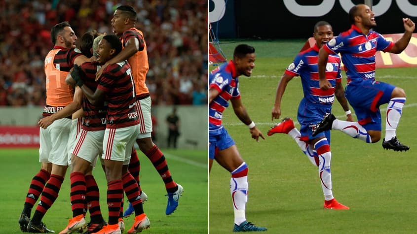 Montagem - Gol Flamengo x Gol Fortaleza
