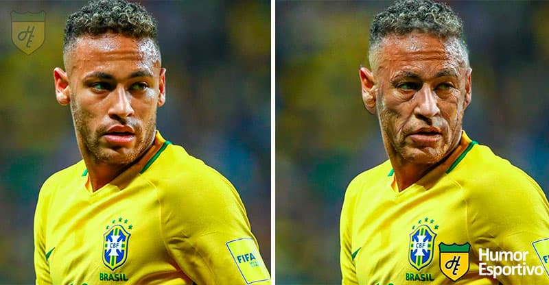 Jogadores com filtro de idoso: Neymar
