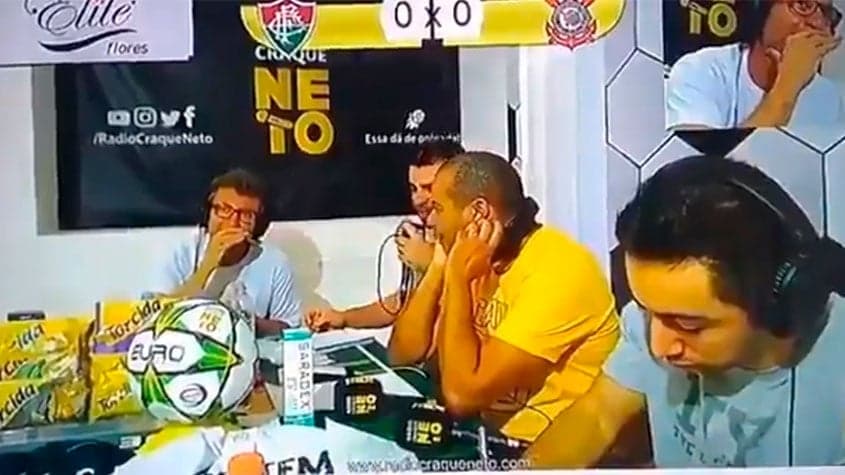 Reação de Neto após frango de Cássio contra o Fluminense