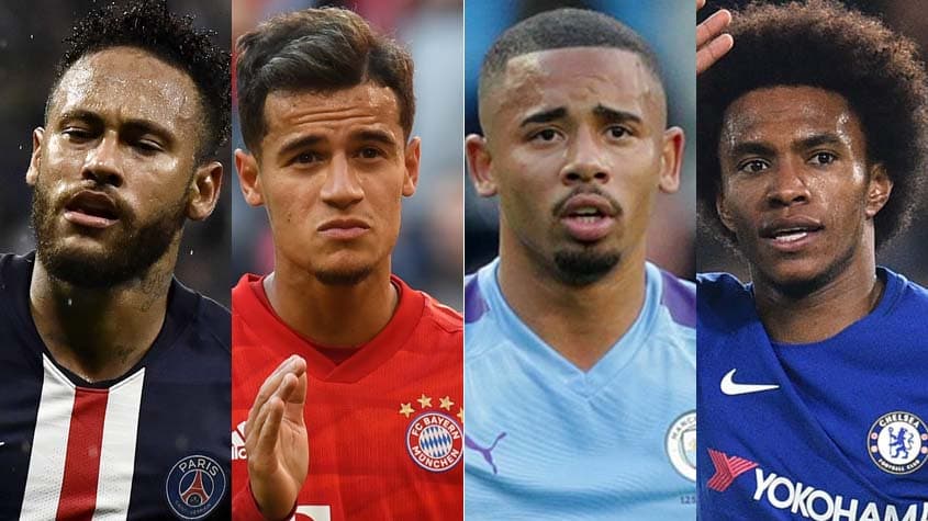Neymar, Coutinho, Gabriel Jesus e Willian marcaram gols no fim de semana europeu. Veja a lista dos brasucas que se destacaram no Velho Continente: