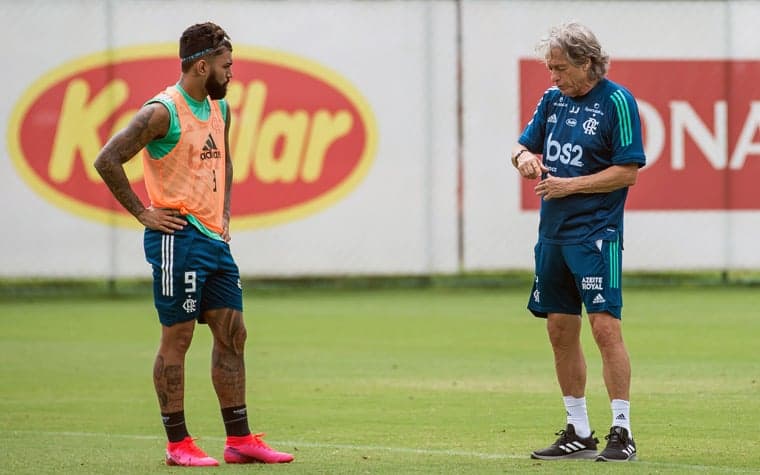 Jorge Jesus e Gabigol - Flamengo