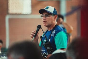 Ricardo Júnior Cardoso é coordenador do projeto da Escolinha de Triathlon Formando Campeões (Foto: Rafael Pereira)