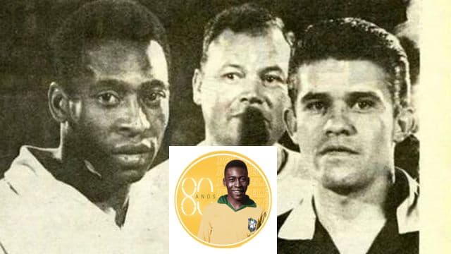 Pelé e juiz colombiano
