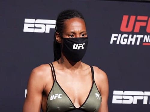 Zarah Fairn ficou muito acima do peso combinado para o UFC Vegas 24 (Foto: Reprodução/MMA Junkie)
