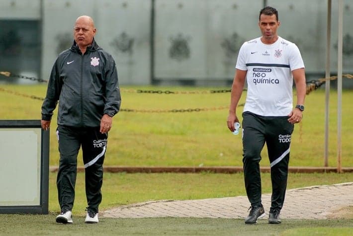 Mauro da Silva e Fernando Lázaro - Treino Corinthians