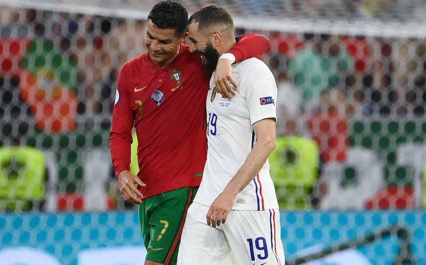Portugal x França - Cristiano Ronaldo e Benzema
