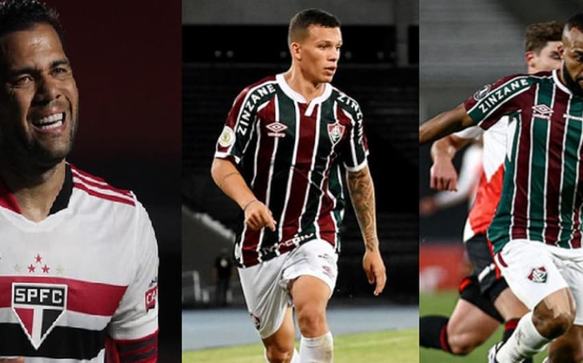 Daniel Alves, Calegari e Samuel Xavier - Fluminense